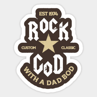 Rock God with a Dad Bod Sticker